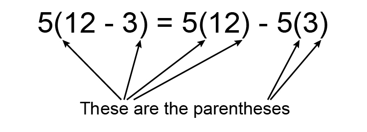 The brackets are the parenthesis in this equation